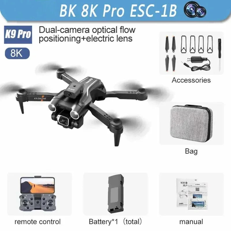 Drone Pro K9 visión nocturna y sensor anti colisión 4K/8K