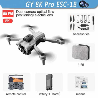Drone Pro K9 visión nocturna y sensor anti colisión 4K/8K